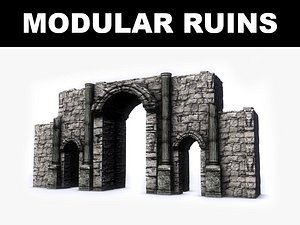3d model modular ruins kit