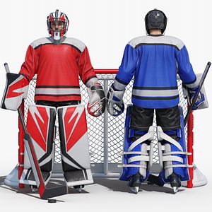 Hockey goalkeeper pose 2 3D model
