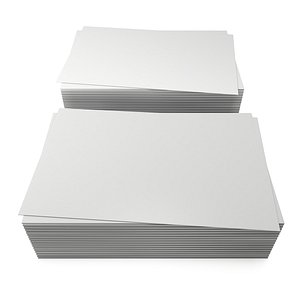 3D stack blank business cards