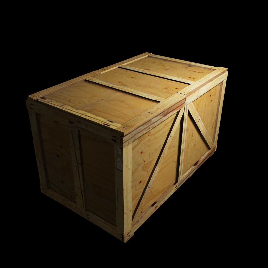 3d Model Wooden Box