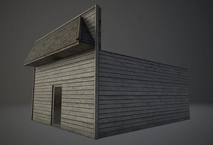 Wood House Low-poly 3D model