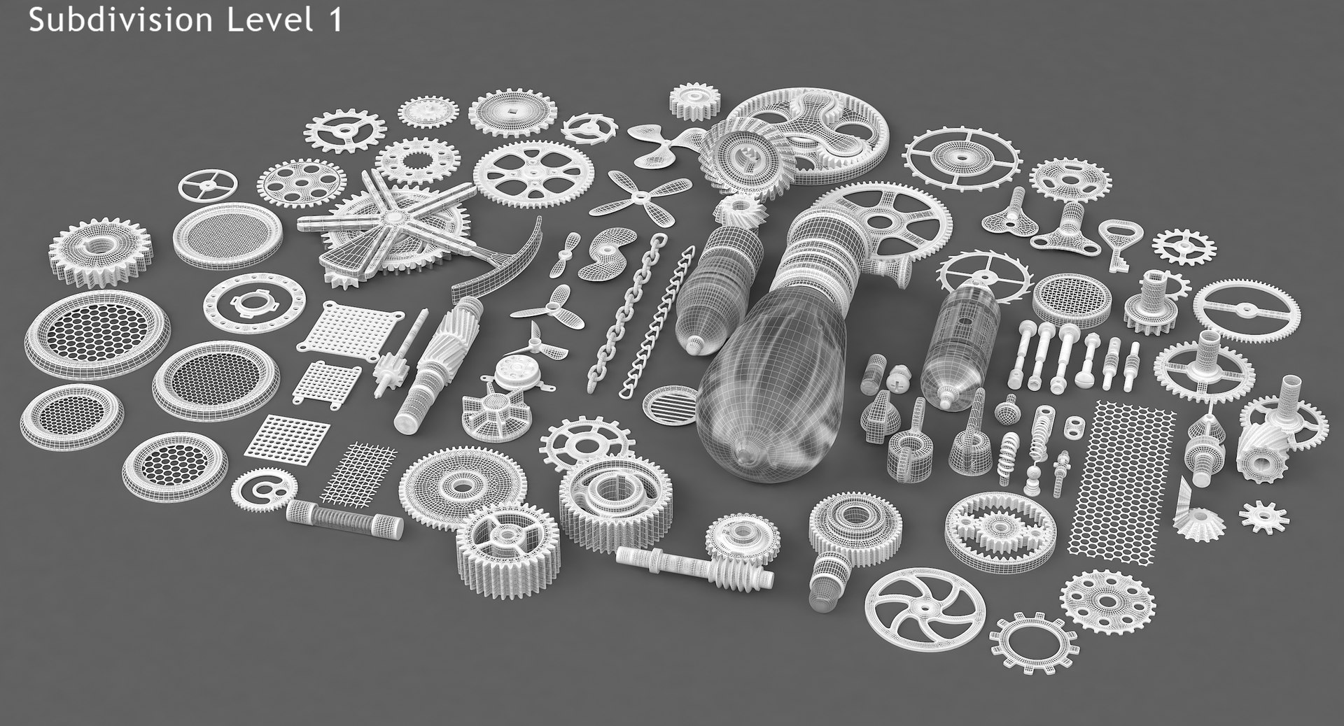 Steampunk 88 Parts Model - TurboSquid 1229949