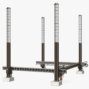 Construction 3D Printer Module Rigged