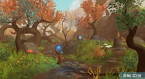 Fantasy Root Forest - Game Props