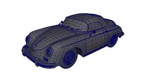 modeled porsche 356a speedster 3d blend