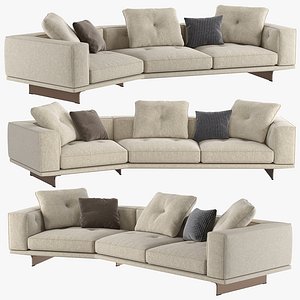 Inclined Sofa Dylan 3D model