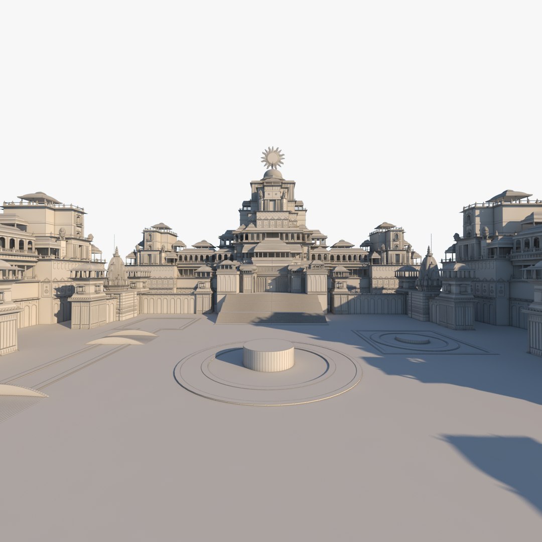 Modelo 3d Castillo Mahal Bahubali Exterior Turbosquid 1666685