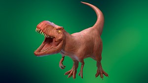 T Rex low poly AR VR mobile