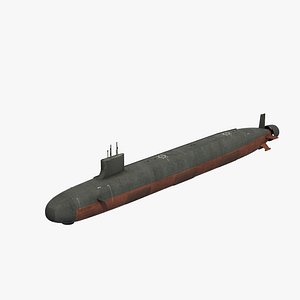 seawolf attack submarine 3D model