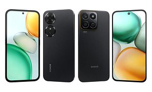 3D Honor X7c Black And Honor Play 10C Black