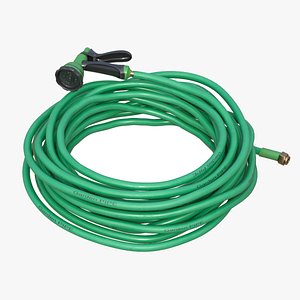 3D model Garden Hose and Trigger Nozzle