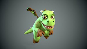 cartoon young dragon 3D