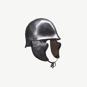 Ancient Helmet Attic 3D Model Game Ready PBR Low Poly model