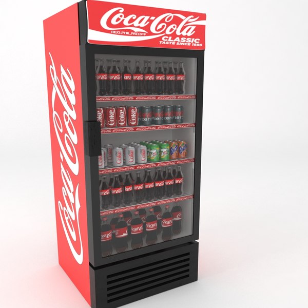 Soda-Spender und Cola-Cola-Getränkekühlschrank 3D-Modell
