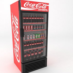 coca cola fridge display
