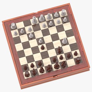 chess board set 02 3D model