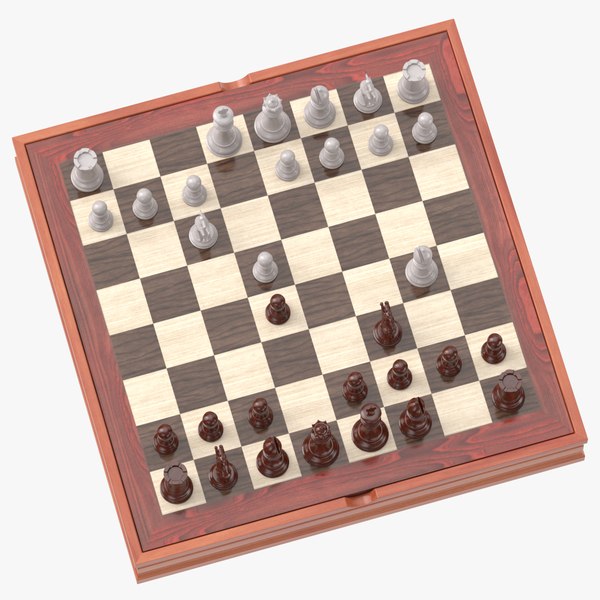 chess board set 02 3D model