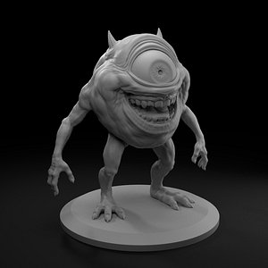 3D laughing devil monsters model