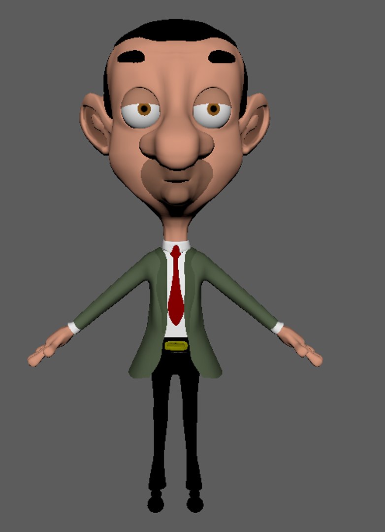 3D Model Cartoon Mr Bean TurboSquid 1622036