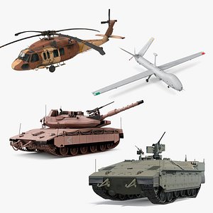 3D Israeli Fighting Vehicle Rigged Collection 2 model