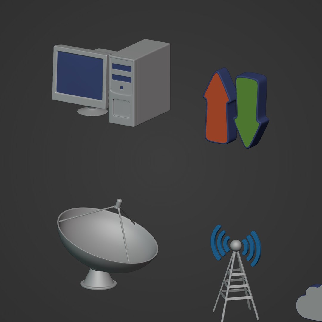 Computer Icons Pack 3D - TurboSquid 1854604