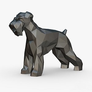 Schnauzer dog figure model
