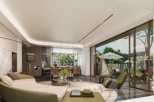 3D model Modern living room