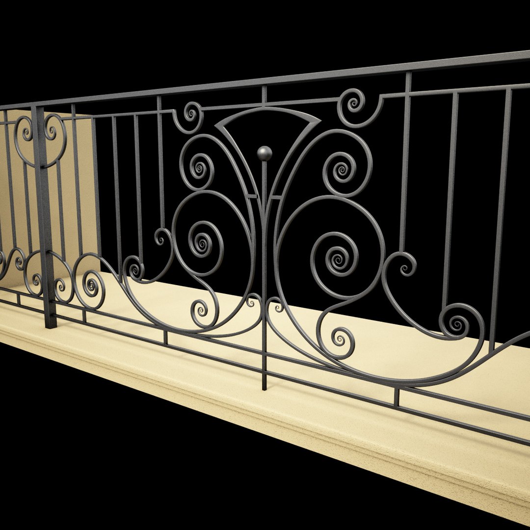 Wrought Iron Balcony 3d Model