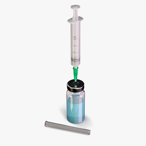 Glass Serum Vial with Syringe