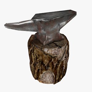 Anvil on stump