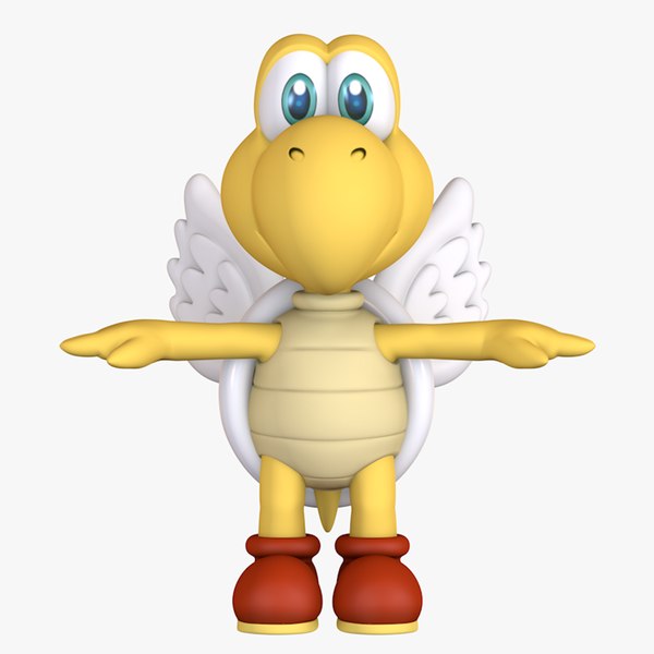 red turtle koopa troopa 3D model