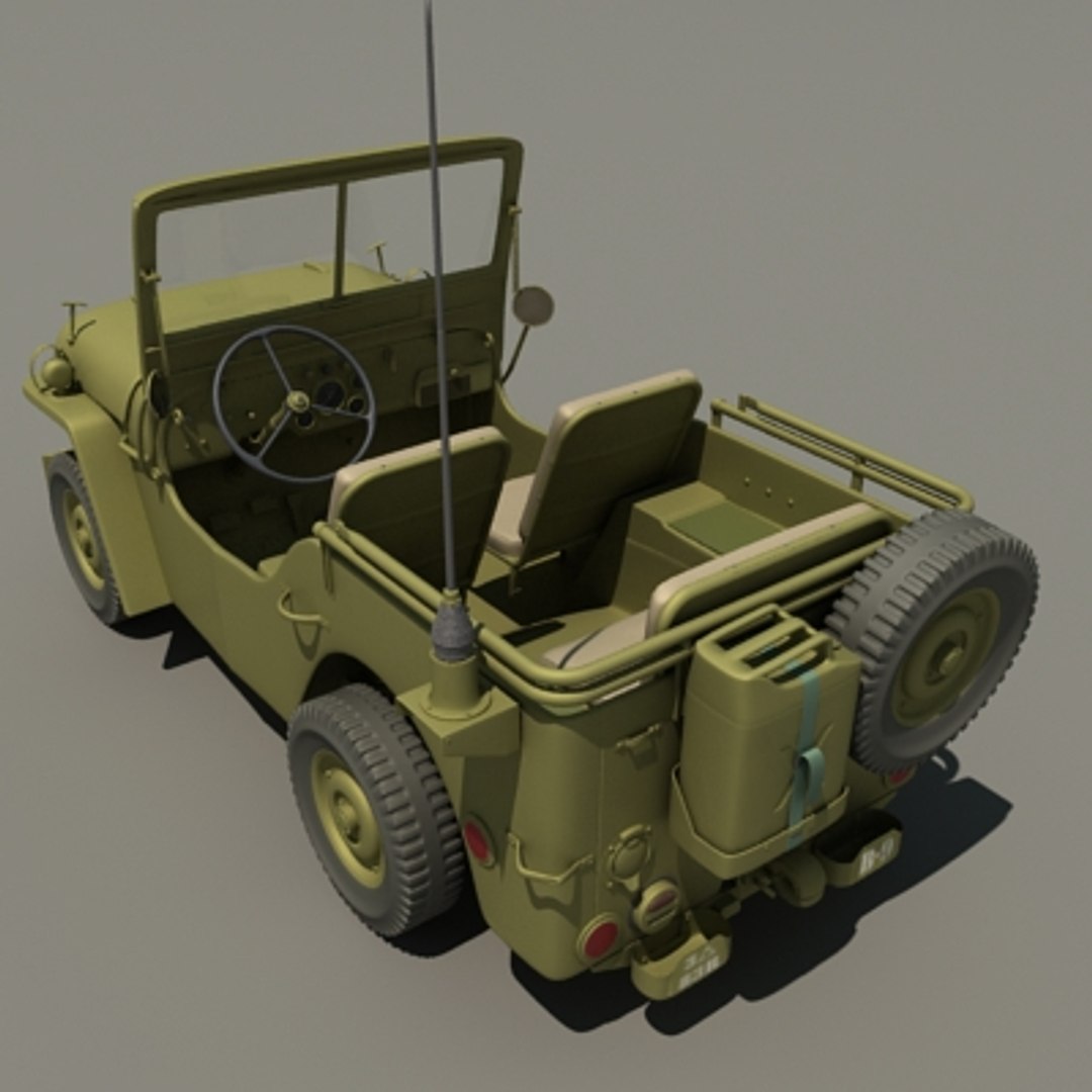 army jeep 4x4 3d model