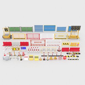 Road Safety Guardrails 3D model