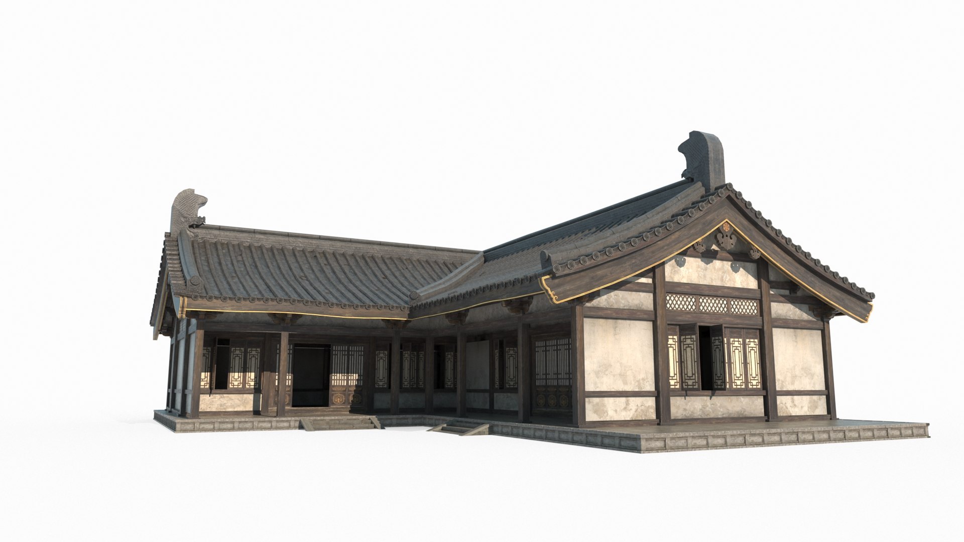 Ancient Asian Architectural Club 3D Model - TurboSquid 2497403