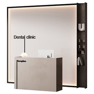 254 office furniture 13 reception desk 08 3D model