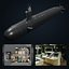 Virginia Class Submarine with Accessible Command Room Interior