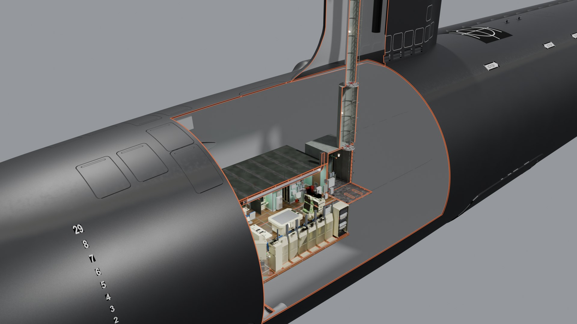 3D Virginia Class Submarine with Accessible Command Room Interior model https://p.turbosquid.com/ts-thumb/8k/oxL0It/LC/20_cutaway_threequarter/png/1791414556/1920x1080/fit_q87/6aadc9c597088728efc978844e2d1f4d86b28900/20_cutaway_threequarter.jpg
