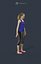 Sports animés Adolescente - A-Pose - Em - gréée, Biped, CAT, promenade incluse