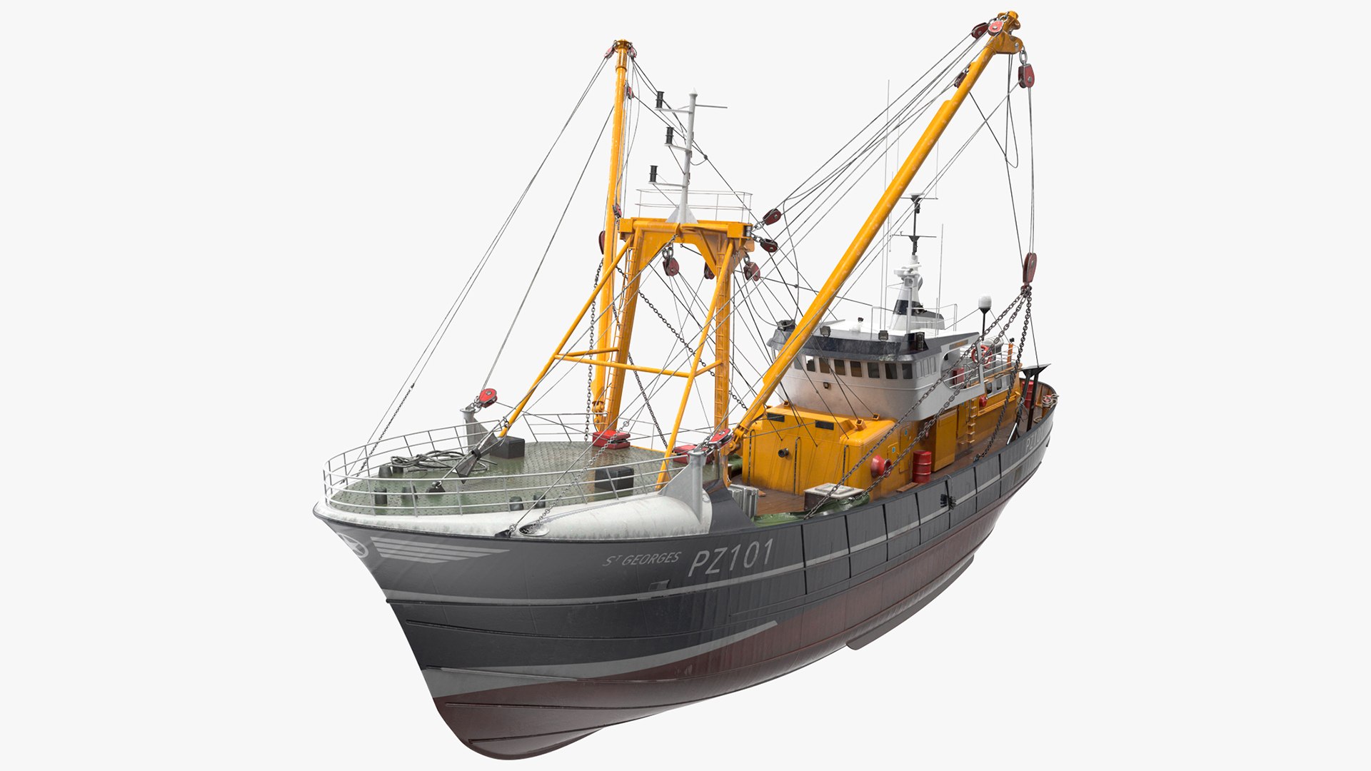 Fishing Trawler 3D model preview