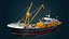 fishing trawler trawls 3D model