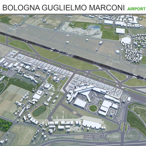 Bologna Guglielmo Marconi Airport 3D model TurboSquid 2005115