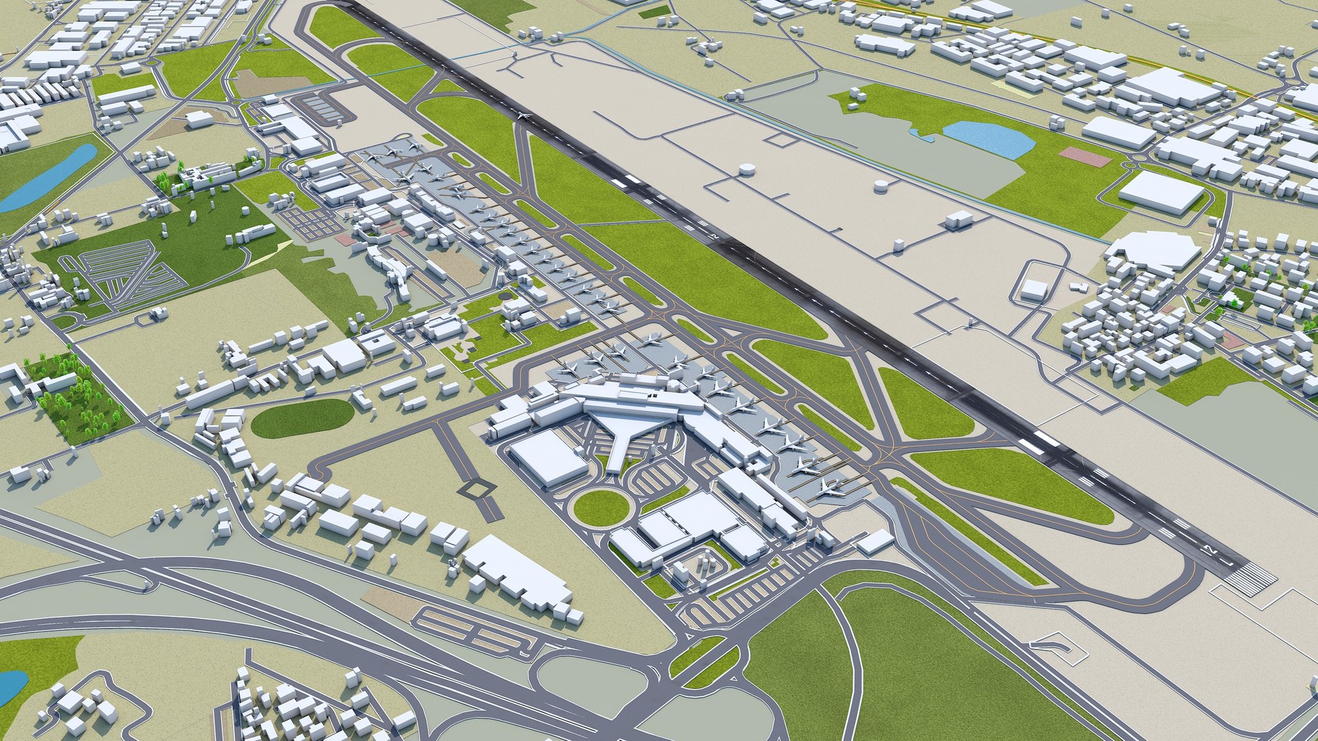 Bologna Guglielmo Marconi Airport 3D Model - TurboSquid 2005115
