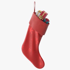 Christmas Stocking Red with Gifts 3 v2