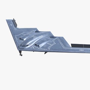 B-2 Spirit Jet Fighter Aircraft Low-poly 3D model