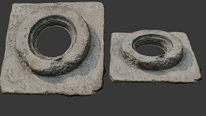 Old Concrete Sewer Cover