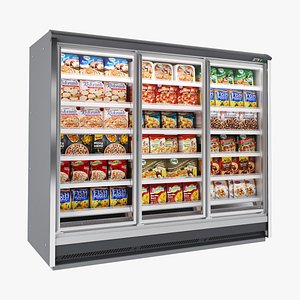 3D Supermarket Freezer model