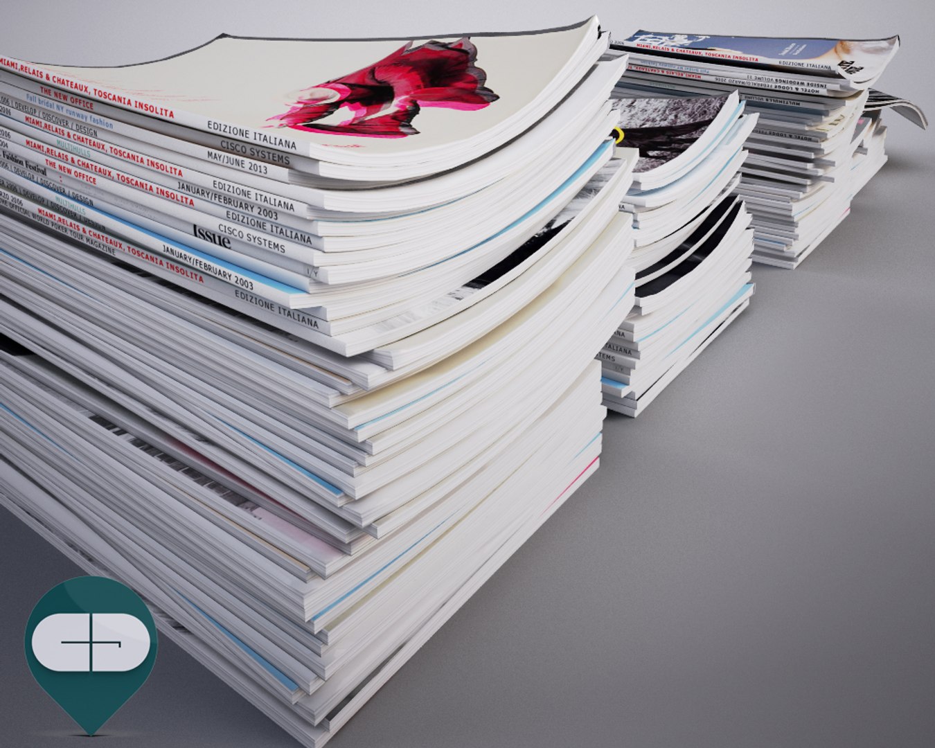 3d stack magazines model