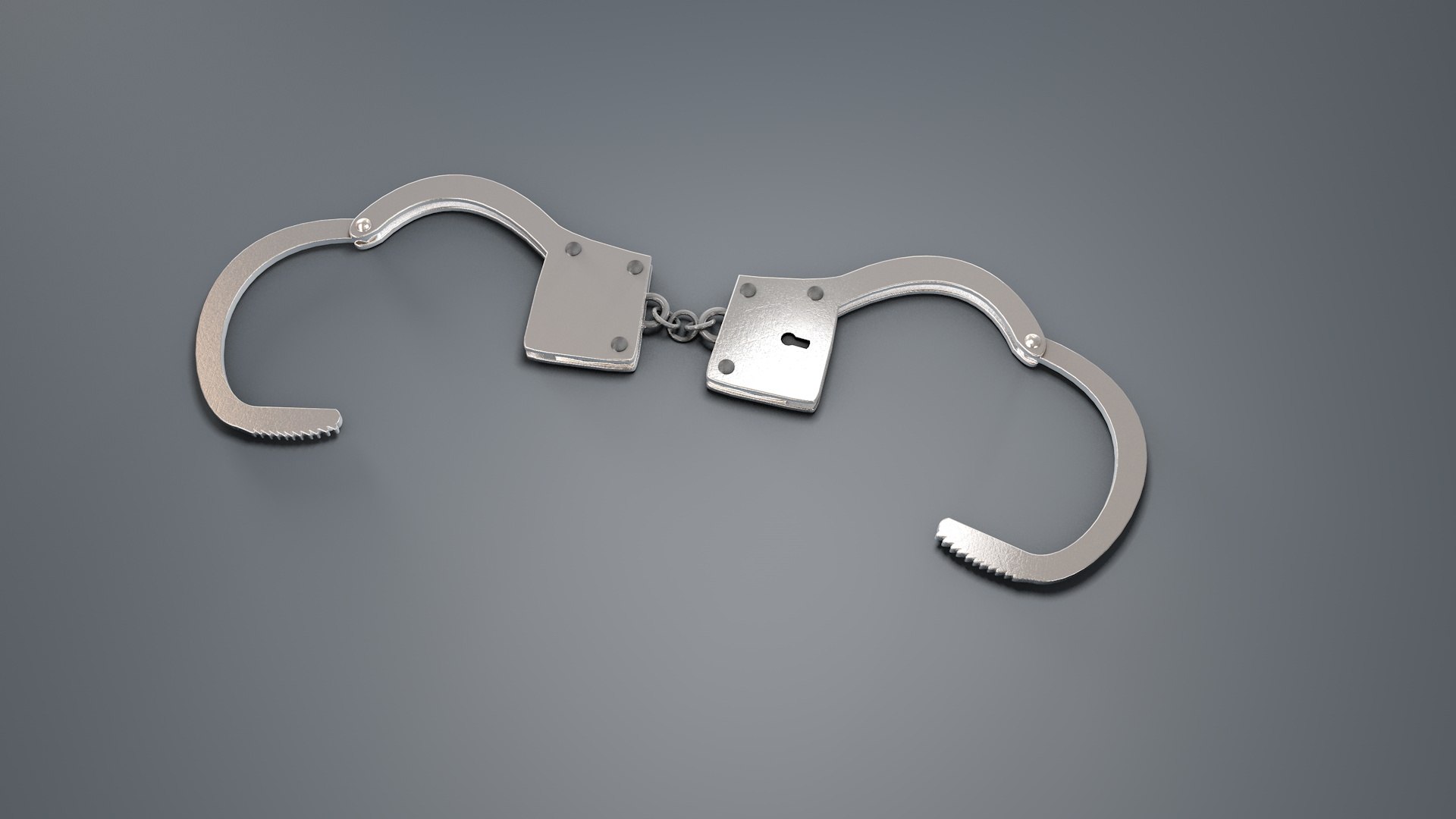 3d Model Metal Handcuffs
