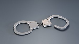 3d model metal handcuffs