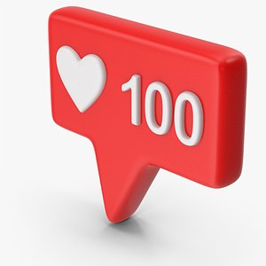 Social Media Likes Bubble 3D